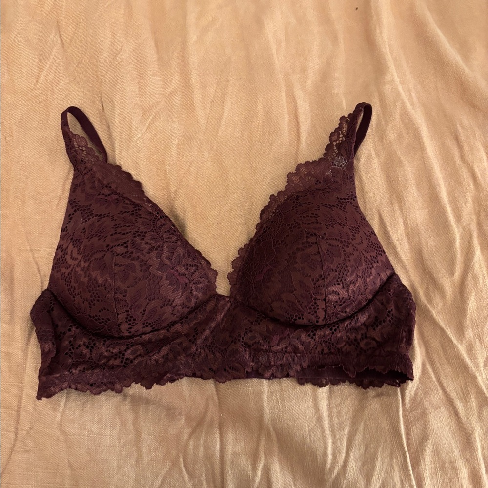 La SENZA Lace Wireless Burgundy Bra